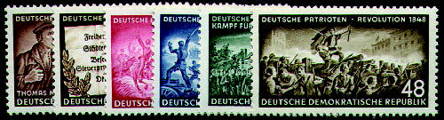 DDR Nr. 398-403 postfrisch ** / gestempelt Deutsche Patrioten - Bild 2 von 2