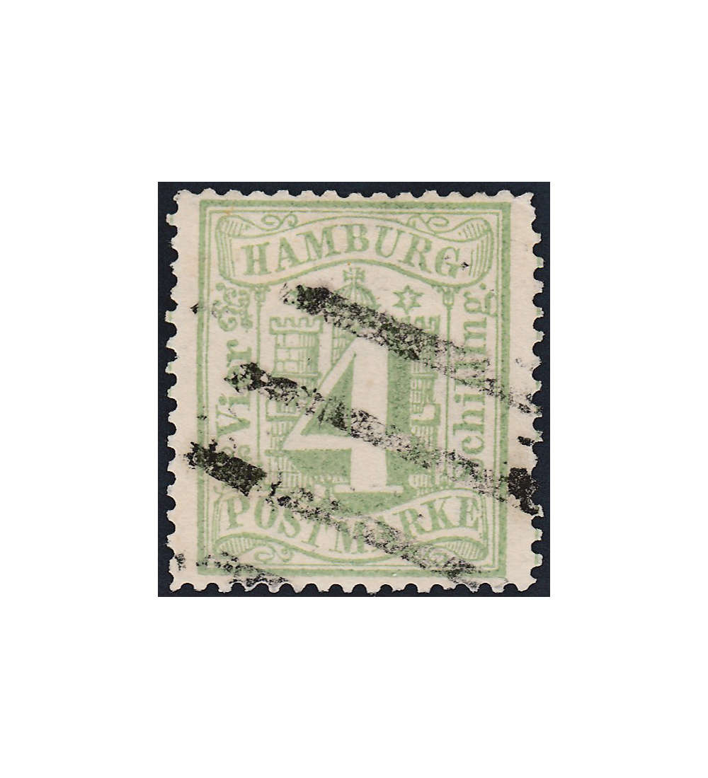   Hamburg Nr. 16 b gestempelt geprft