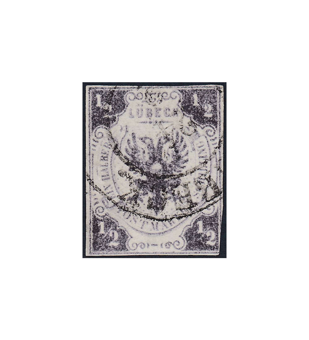   Lbeck Nr. 1 gestempelt geprft