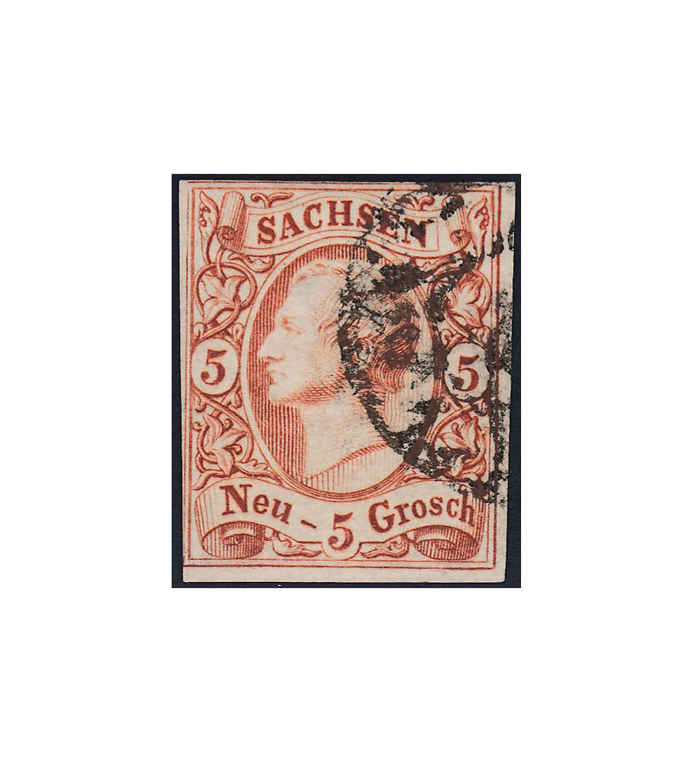   Sachsen Nr. 12 aa gestempelt geprft