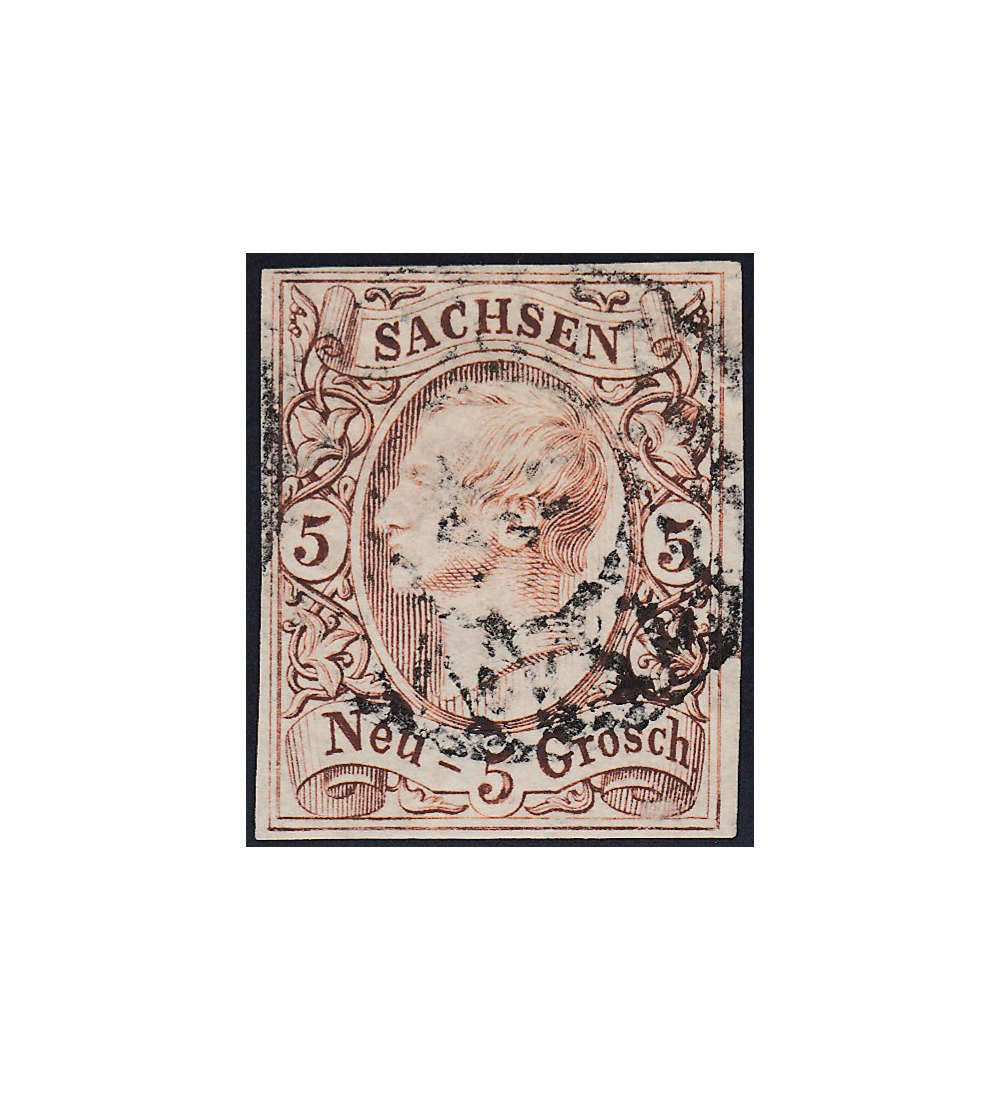   Sachsen Nr. 12 e gestempelt geprft