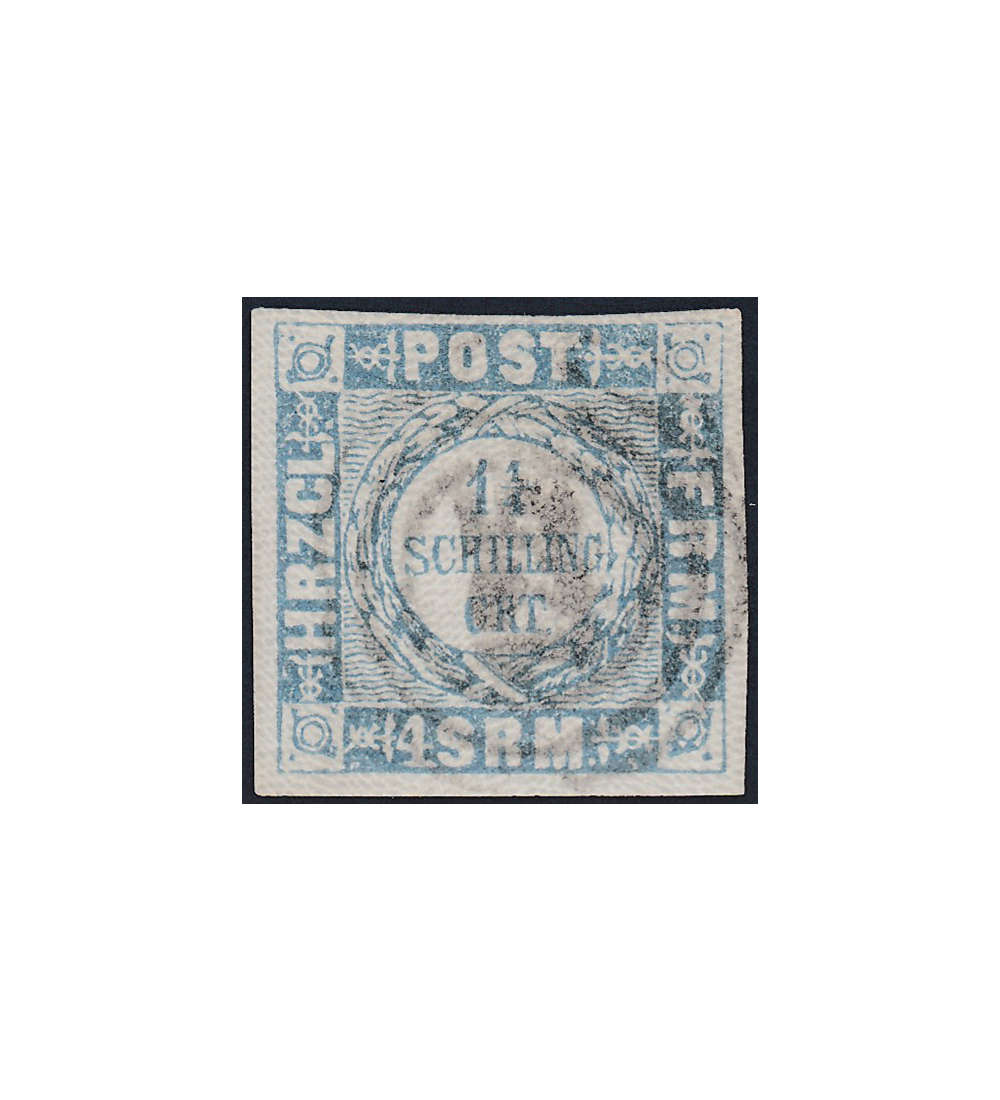   Schleswig-Holstein Nr. 6 gestempelt geprft