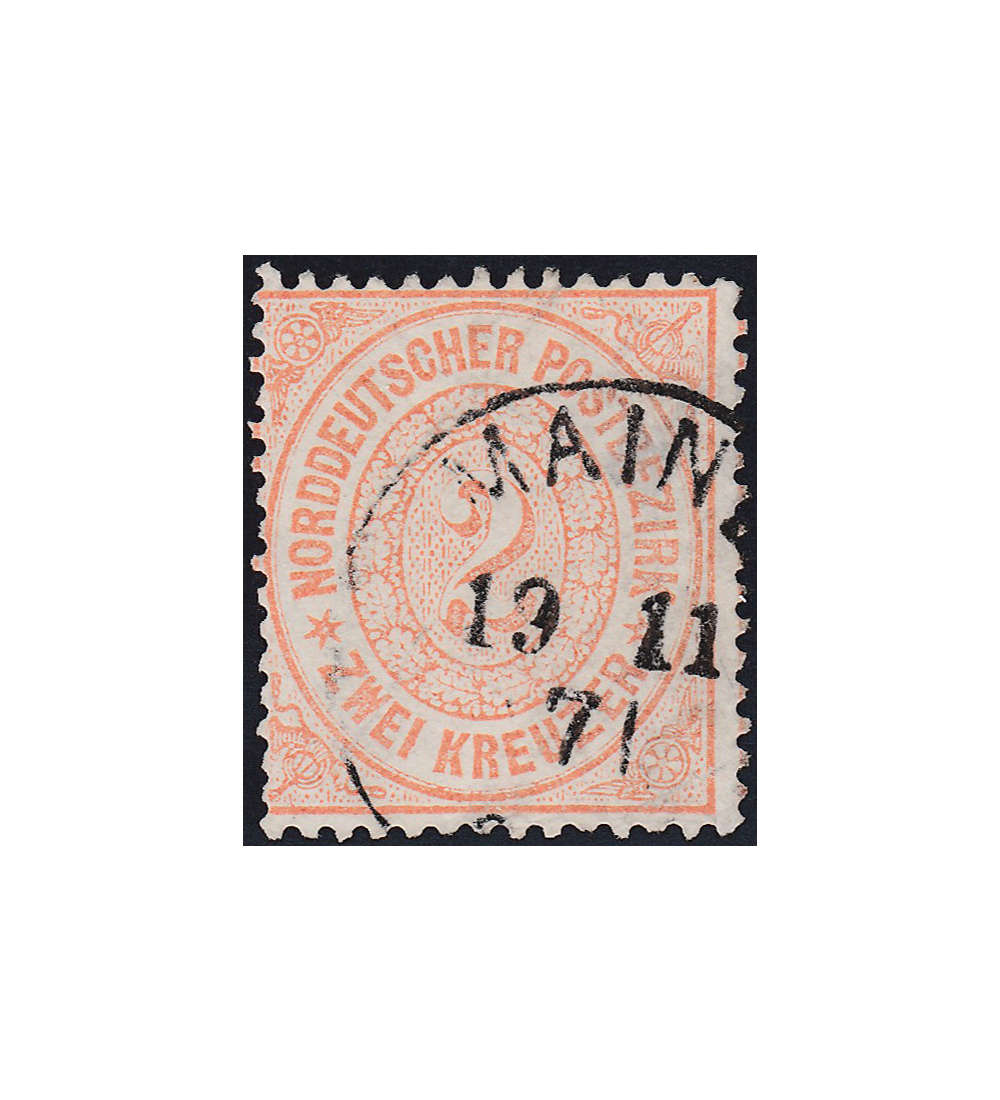   Norddt. Postbezirk Nr. 20 gestempelt geprft