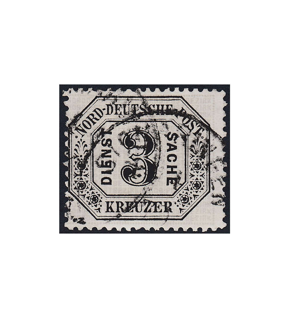   Norddt. Postbezirk Dienstmarke Nr. 8 gestempelt geprft