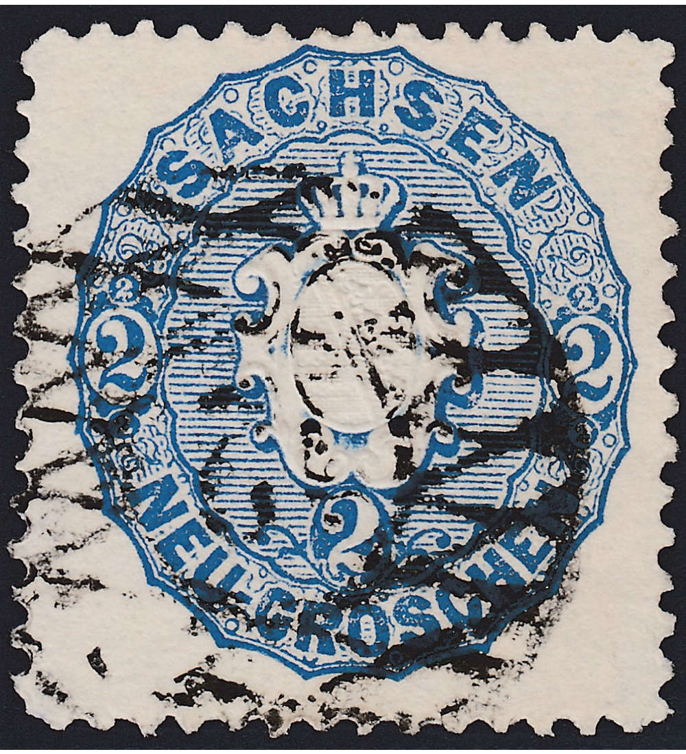   Sachsen Nr. 17 b gestempelt geprft