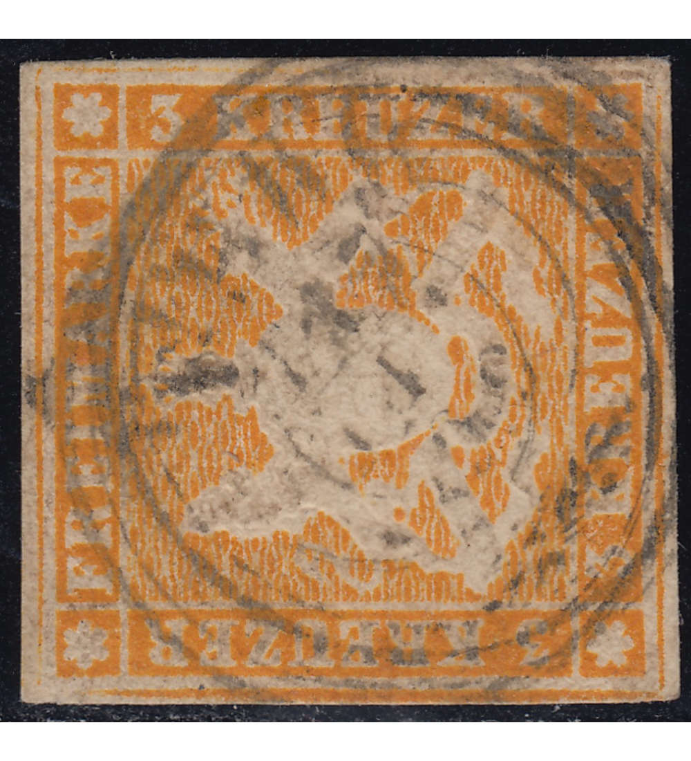   Wrttemberg Nr 7 c gestempelt geprft