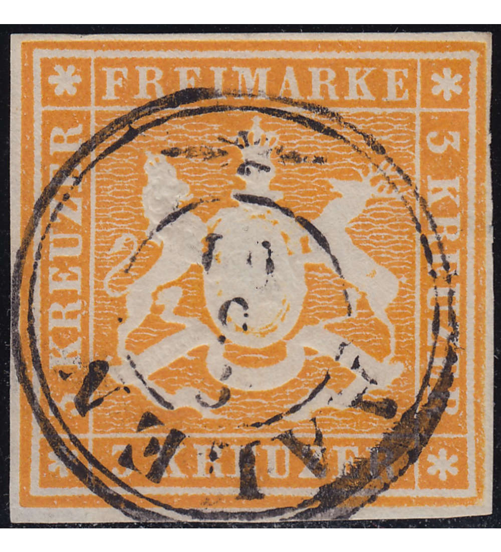   Wrttemberg Nr. 12 c gestempelt geprft