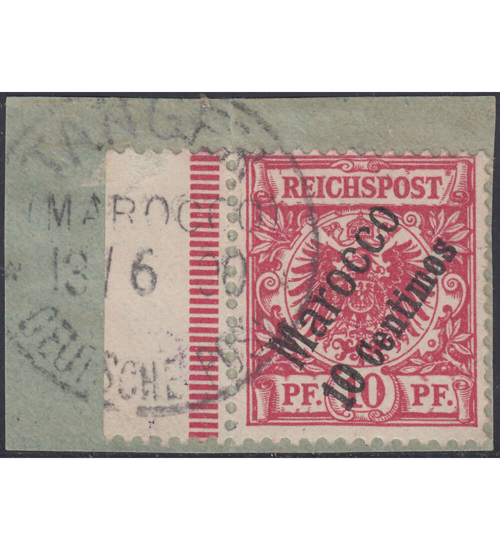 Dt. Post Marokko Nr. 3 c gestempelt geprft