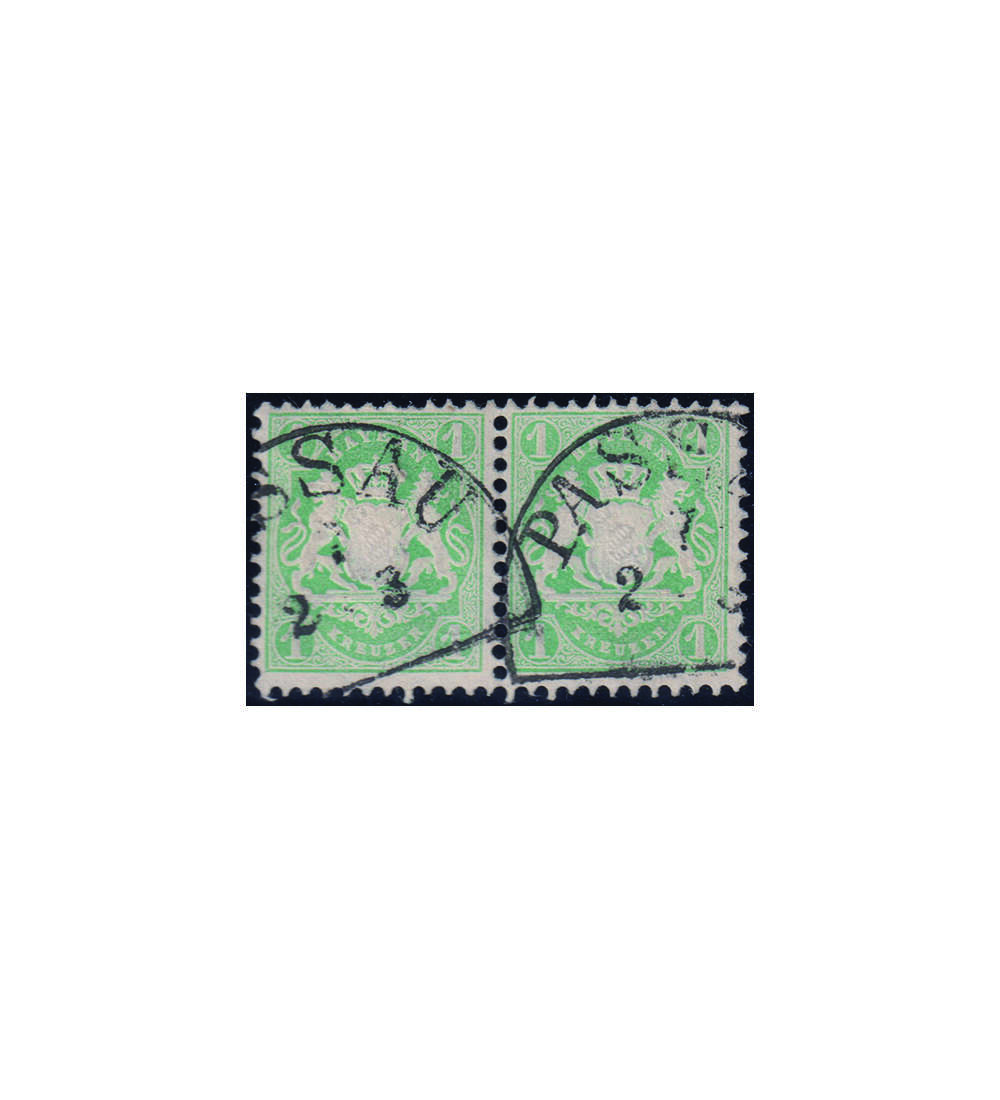 Bayern Nr. 22 Xc gestempelt waager. Paar geprft Brettl