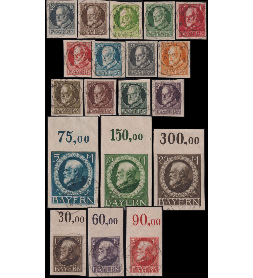 Bayern Nr. 94 B - 115 B gestempelt geprft