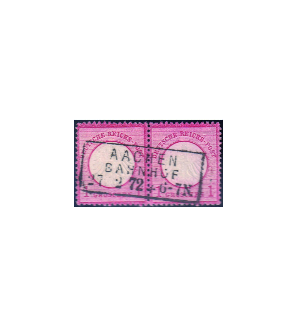 Dt. Reich Nr. 4 waagerechtes Paar gestempelt gepr�ft