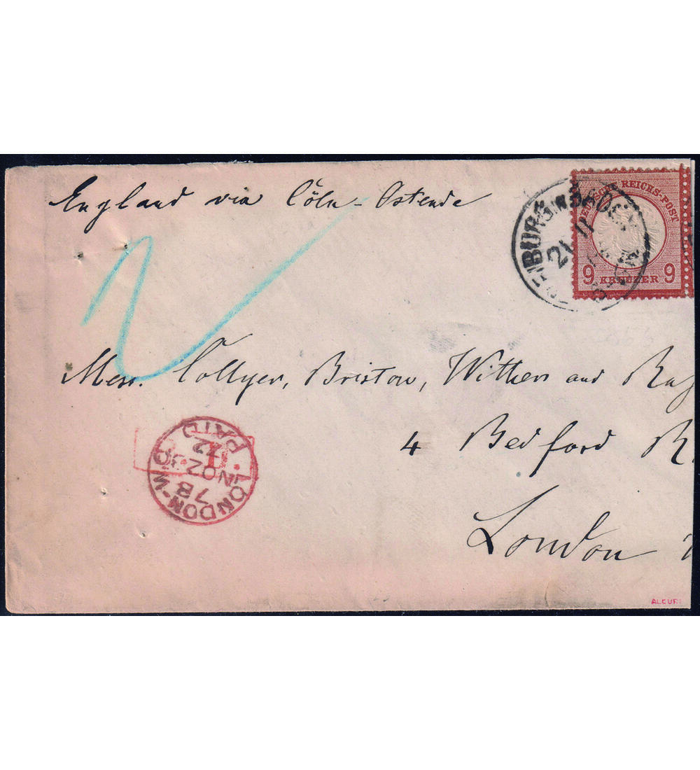 Dt. Reich Nr. 27 a auf Brief