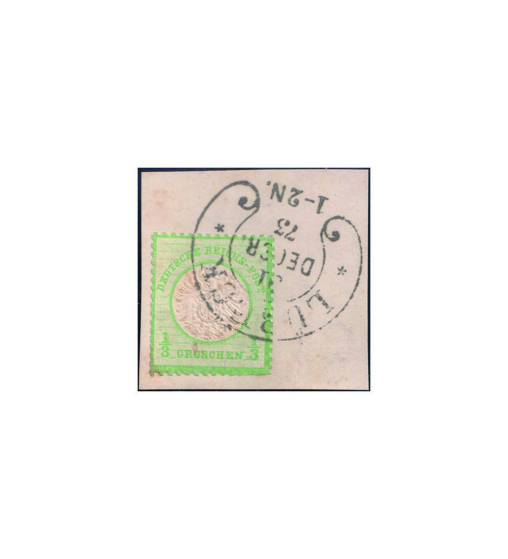 Dt. Reich Nr. 17 a  auf Abschnitt mit Hufeisenstempel