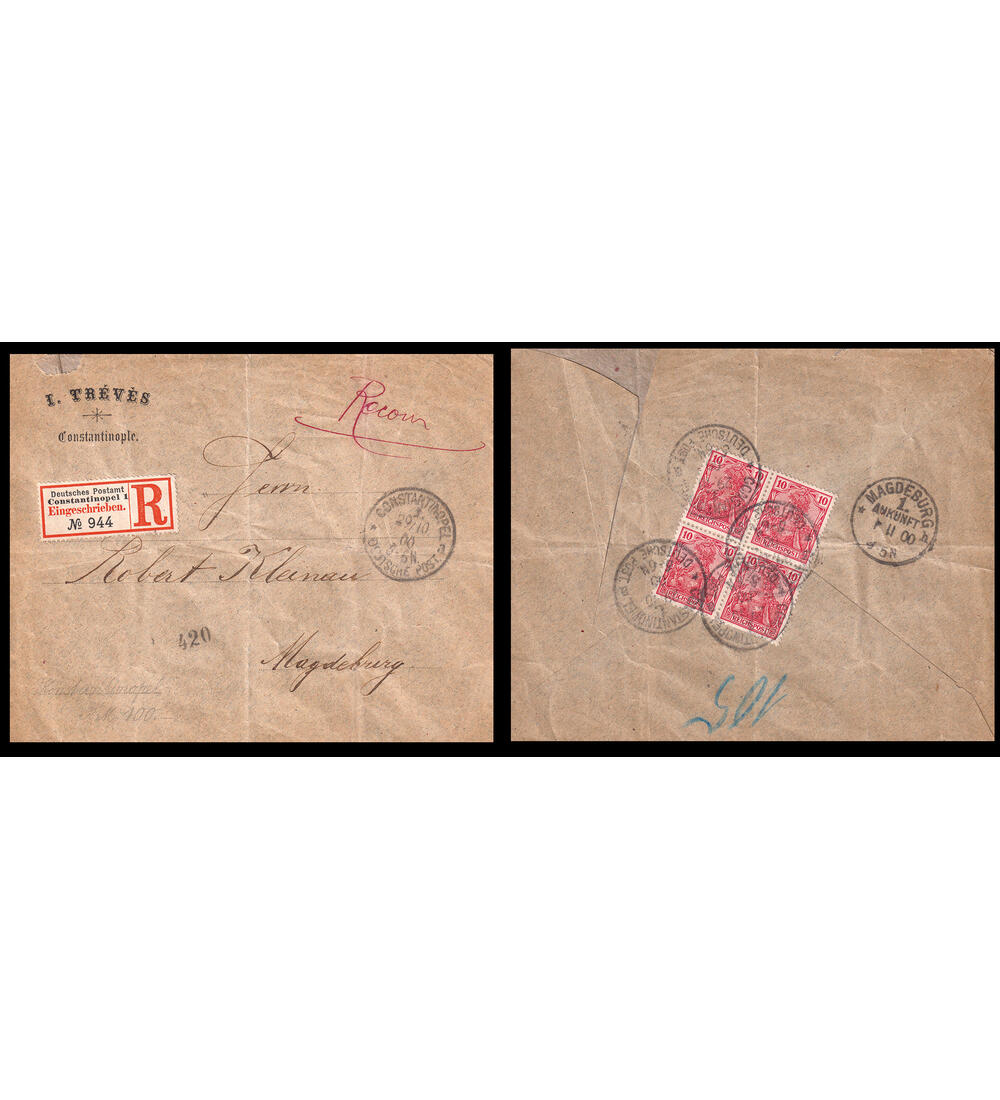 Dt. Post in der T�rkei Mitl�ufer   auf Einschreibebrief