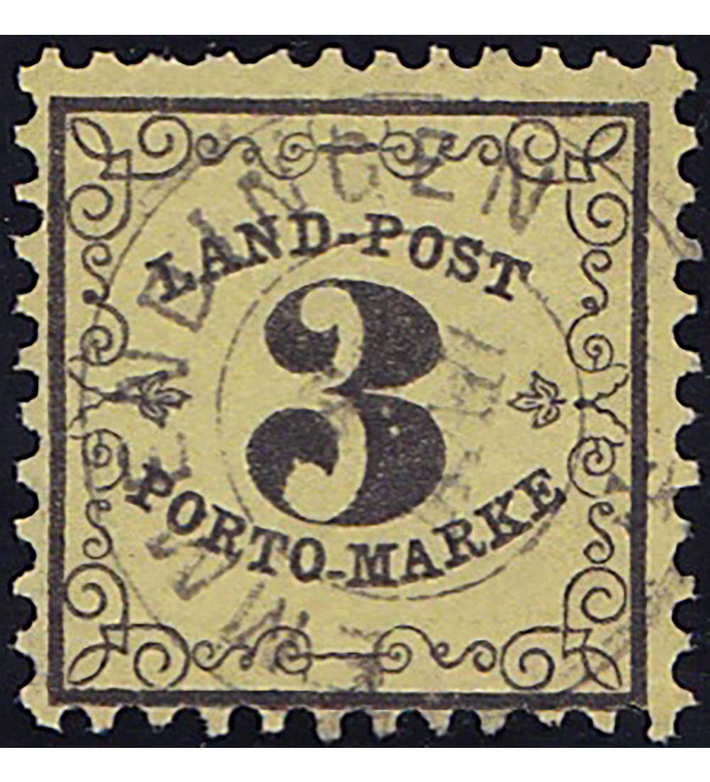 Baden Portomarke Nr. 2x gestempelt geprft