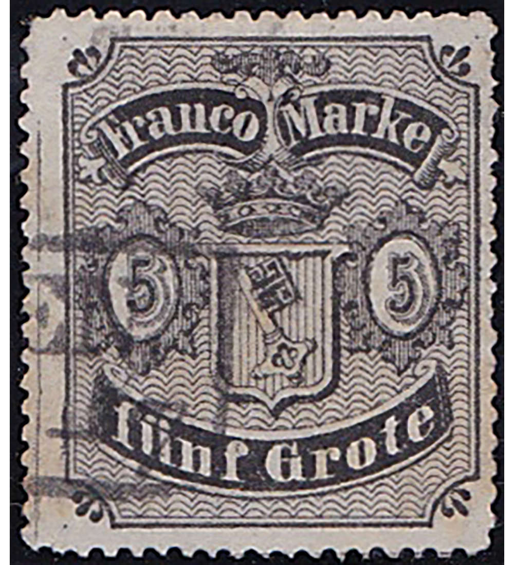 Bremen Nr. 7 B gestempelt und geprft