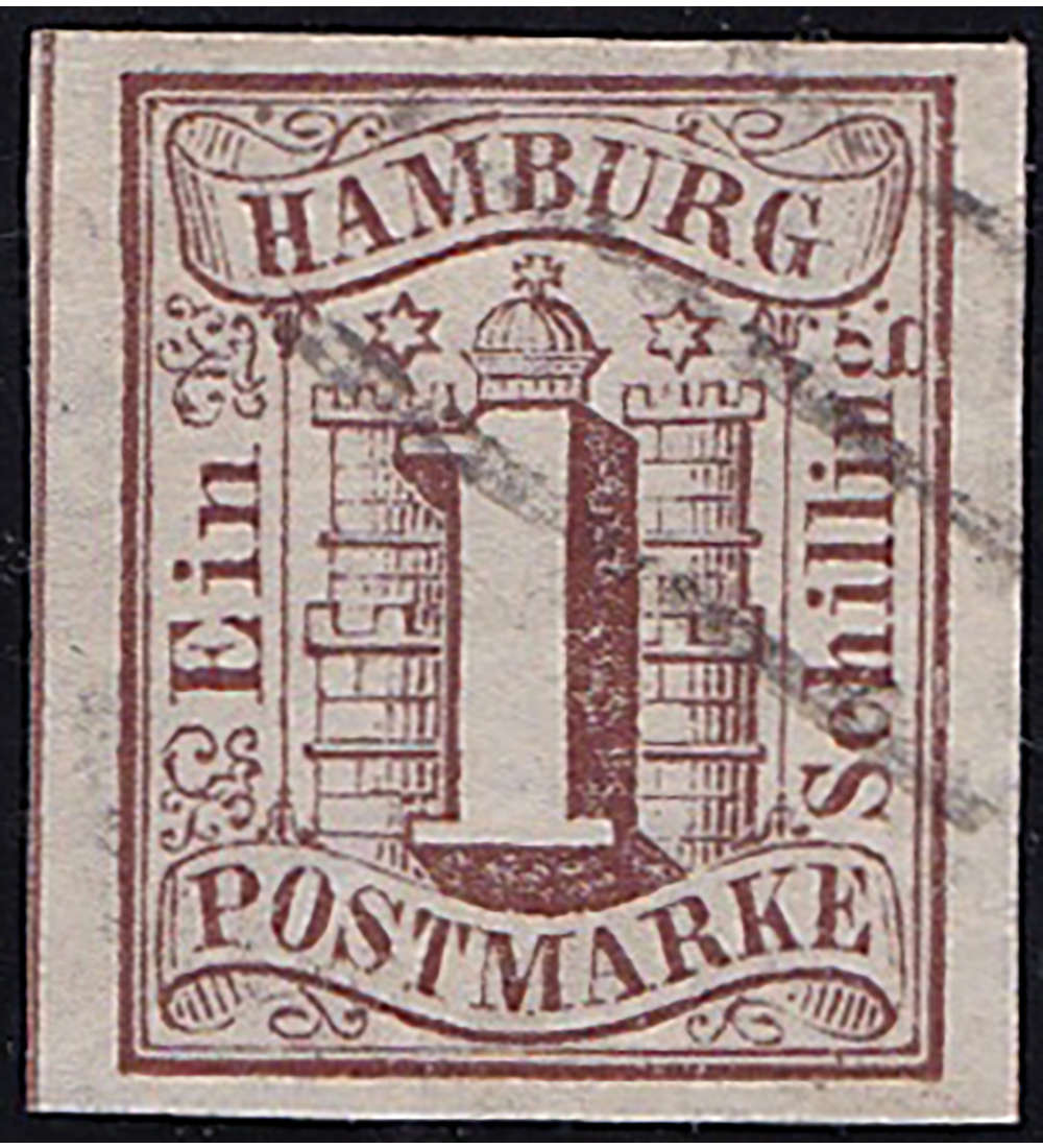 Hamburg Nr. 2 gestempelt und geprft