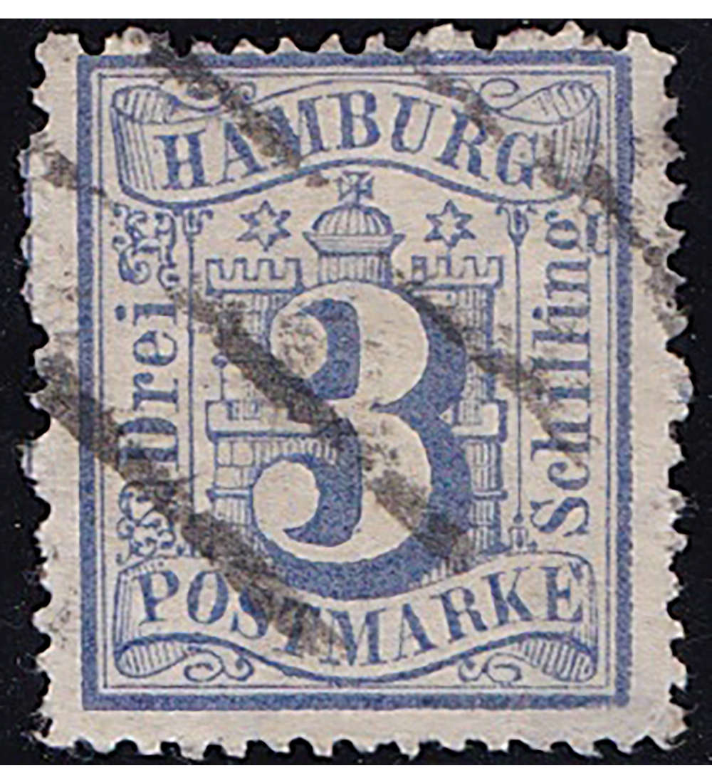 Hamburg Nr. 15c gestempelt und geprft