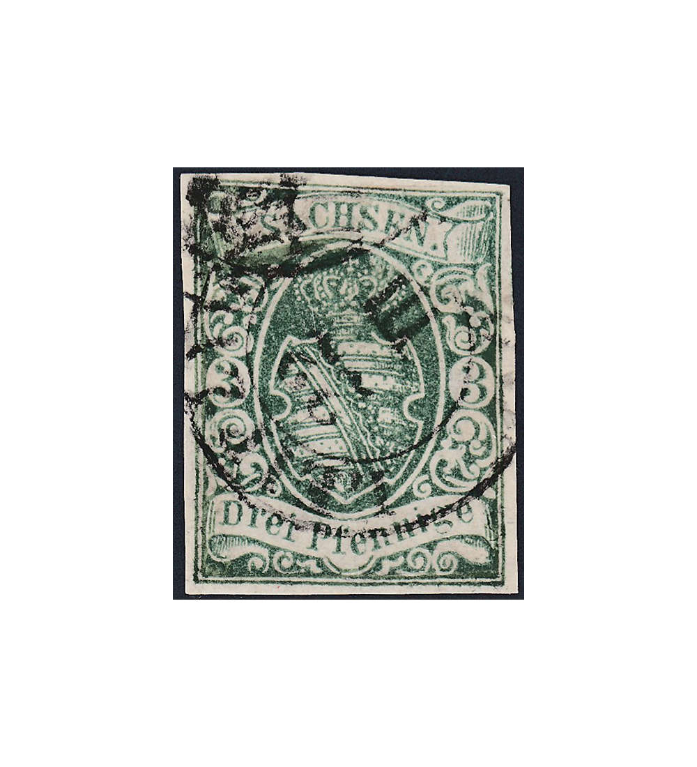 Sachsen Nr. 2 IIb gest. geprft