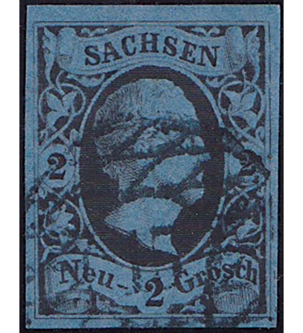 Sachsen Nr. 7 gestempelt und geprft