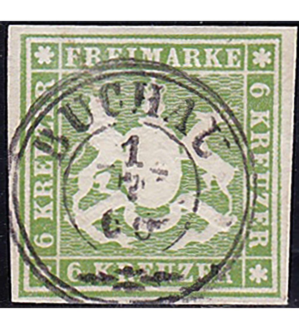 Wrttemberg Nr. 13a gestempelt geprft