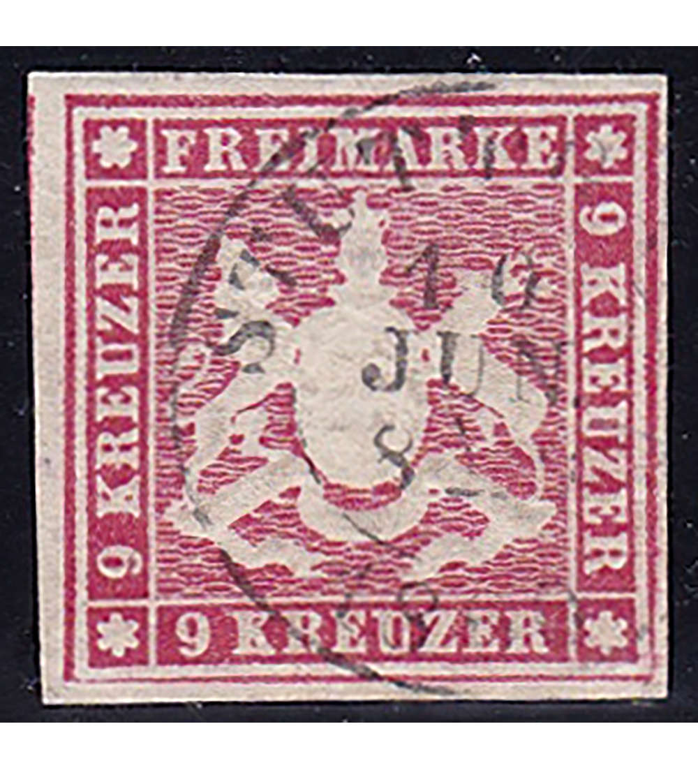 Wrttemberg Nr. 14a gestempelt geprft