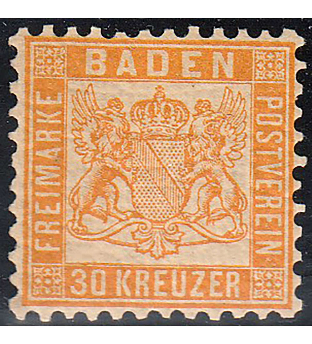 Baden Nr. 22 a ungestempelt gepr�ft