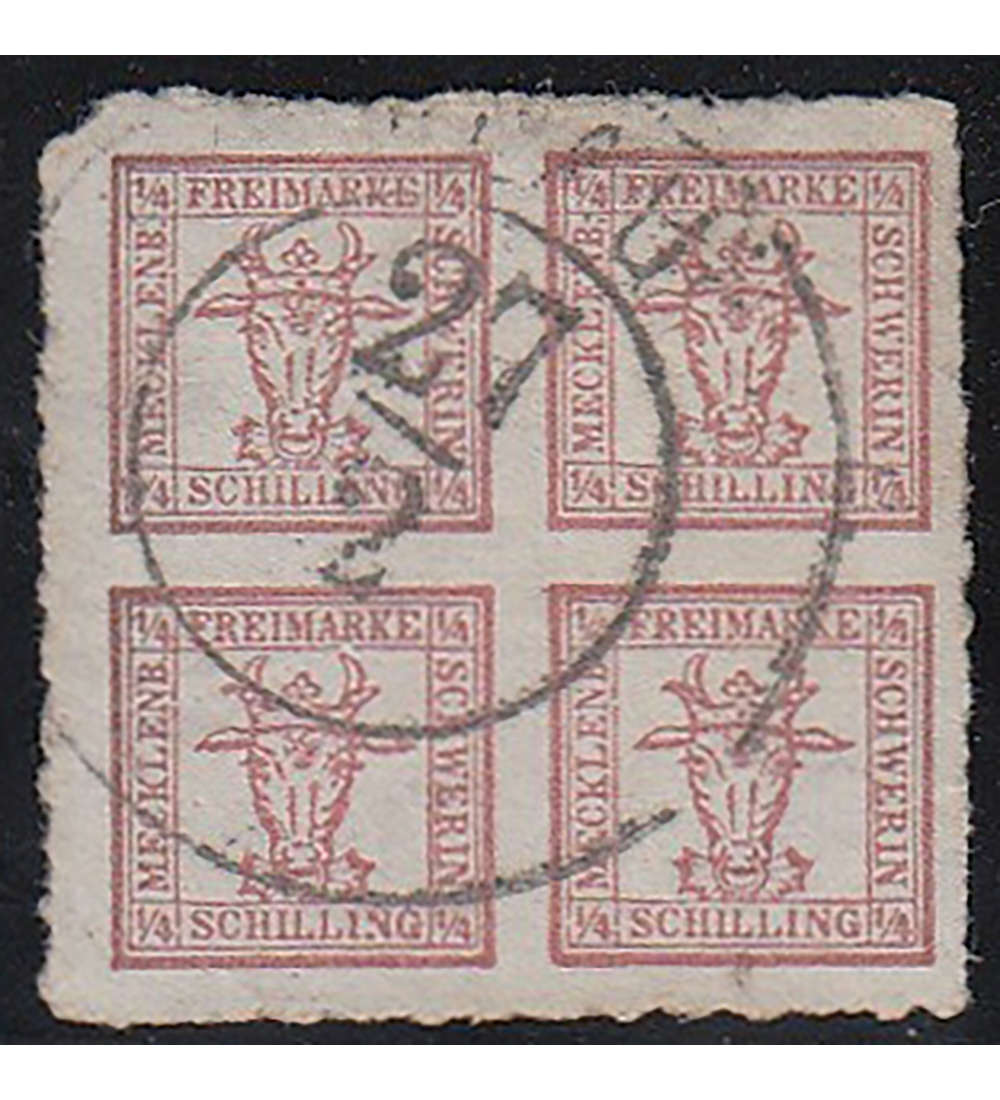 Mecklenburg-Schwerin Nr. 5 b gestempelt und geprft