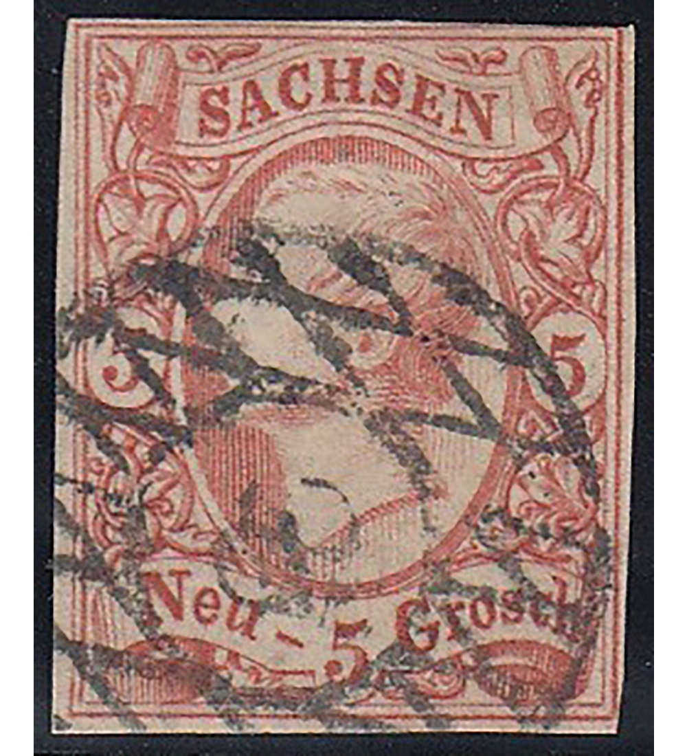 Sachsen Nr. 12a gestempelt + geprft