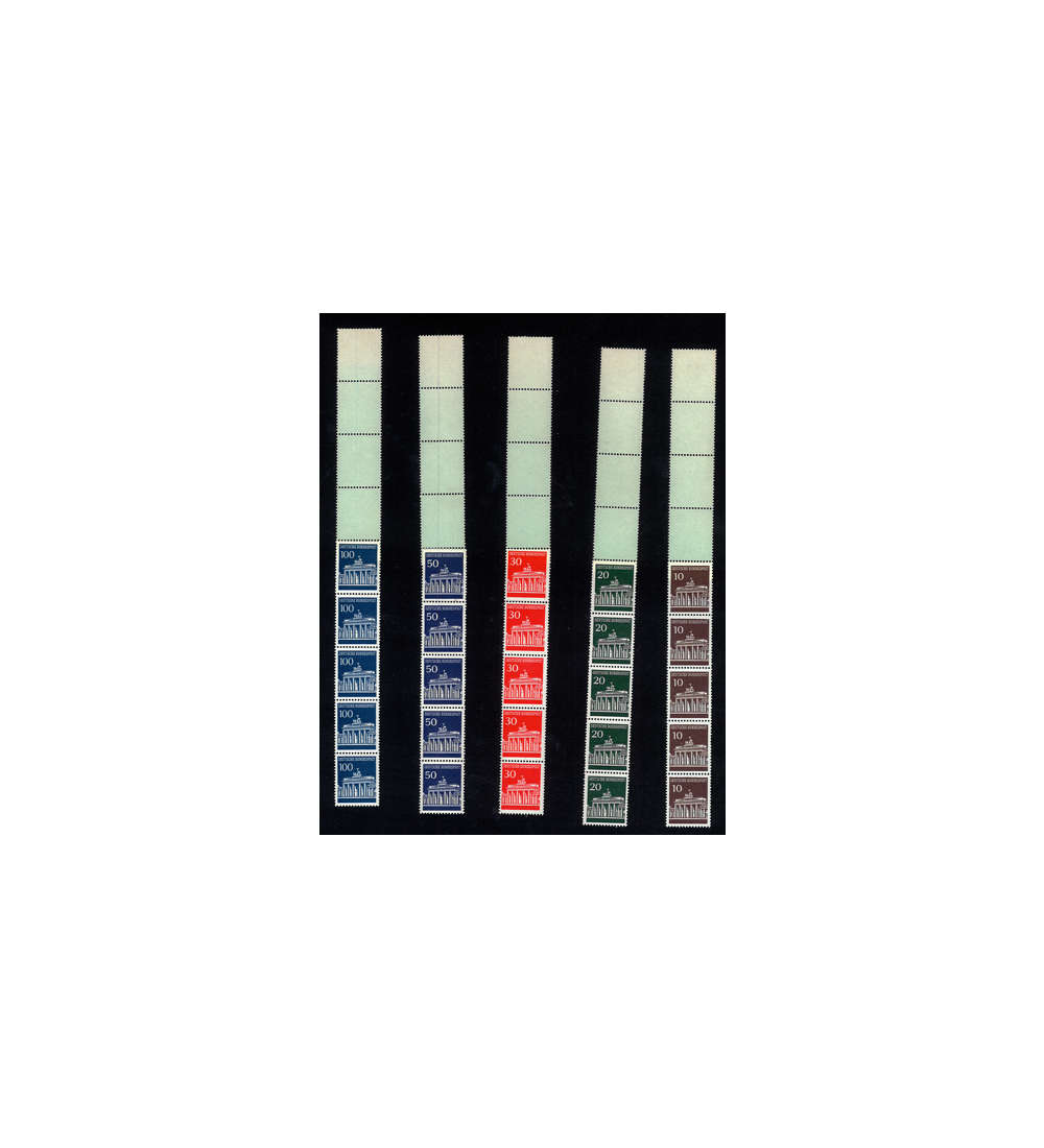 BRD Nr. 506w - 510w postfrisch ** 5er Streifen vom Rollenende