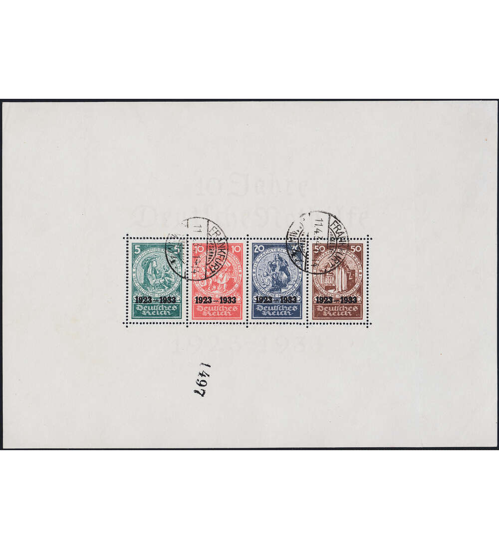 Deutsches Reich Block 2        gestempelt gepr�ft