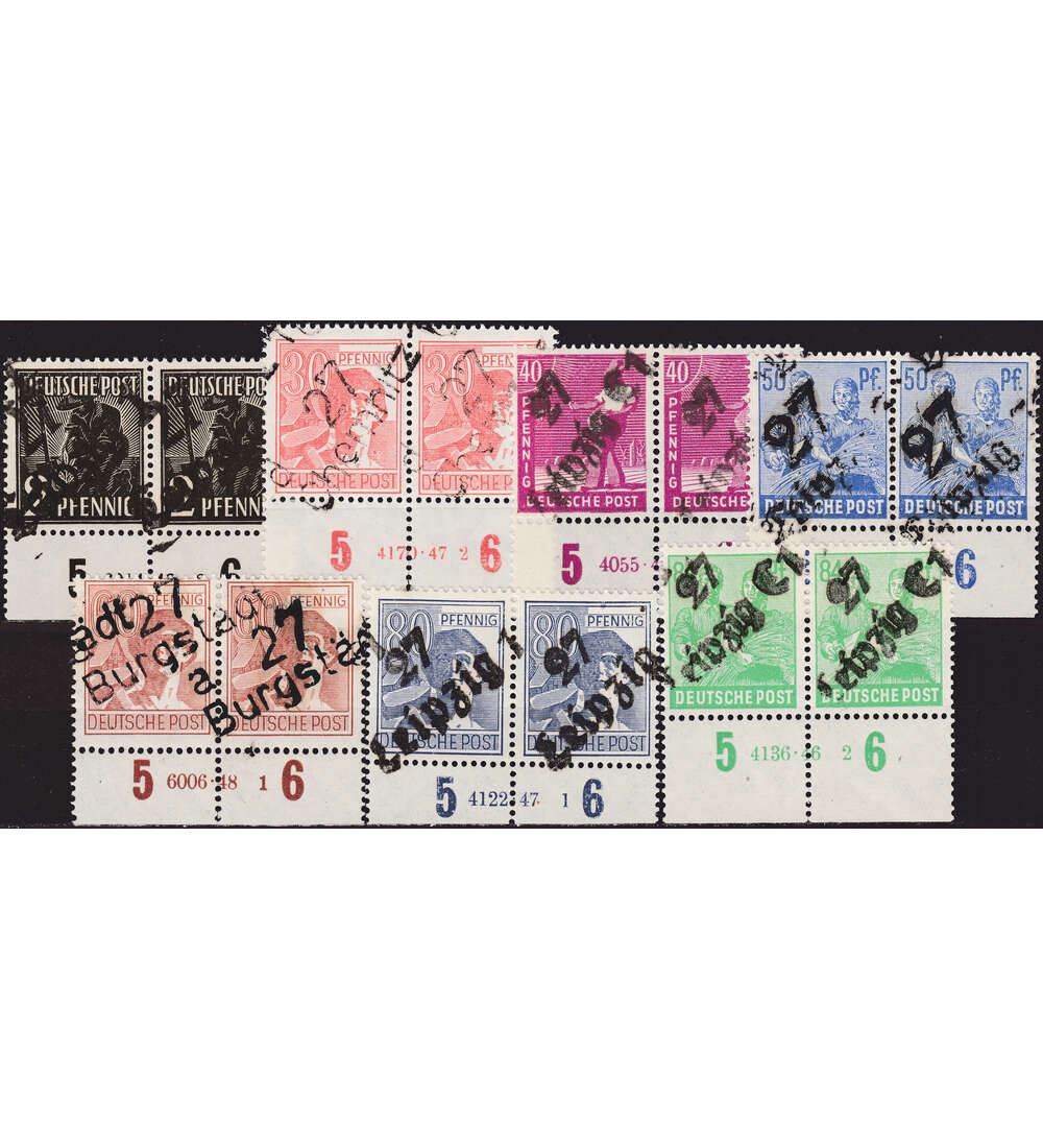 SBZ Bezirkshandstempel mit HAN postfrisch geprft