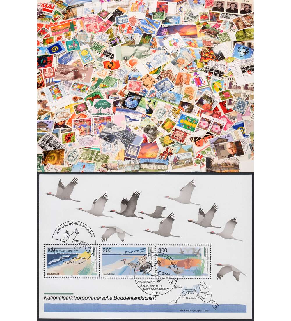 BRD Bund Riesenkollektion 1000 verschiedene mit Block 36 ESST