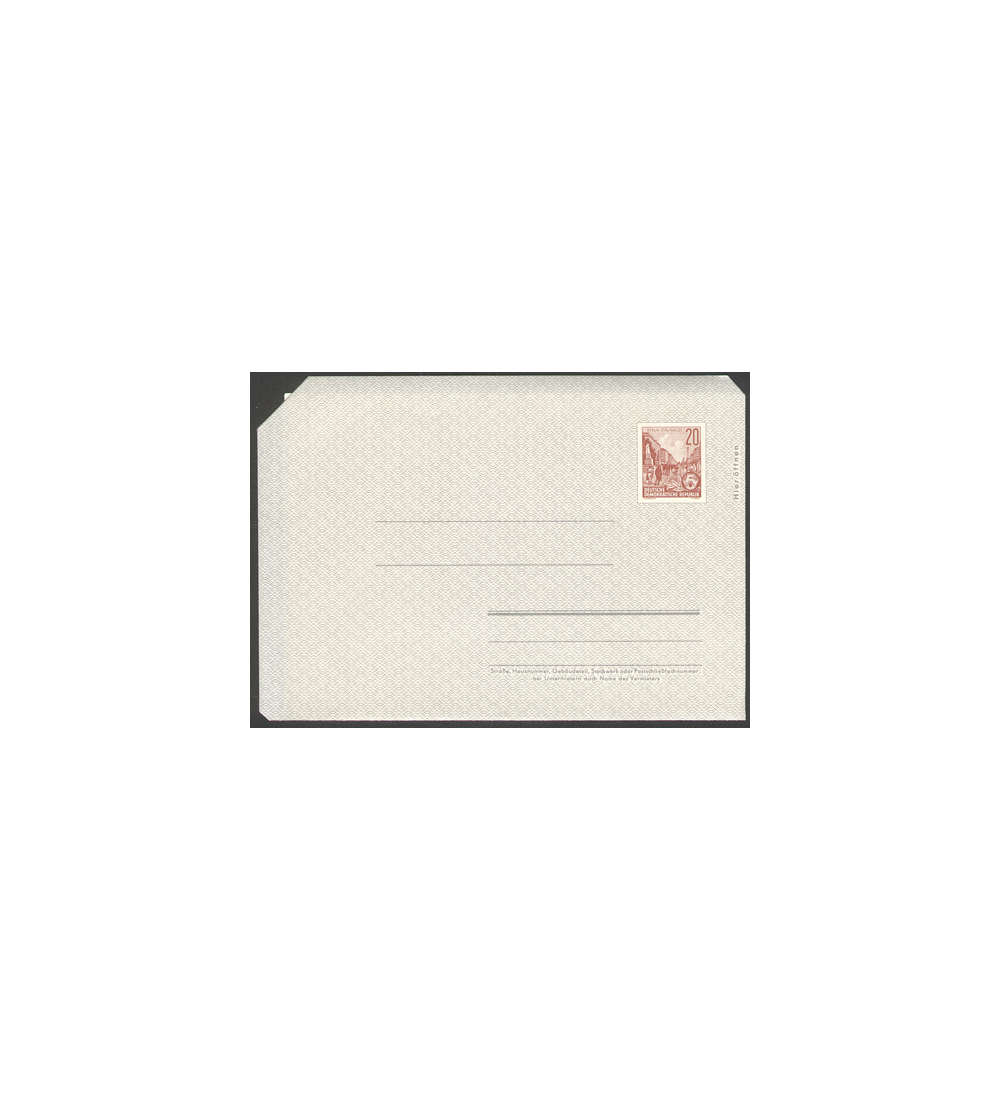 DDR Faltbrief Nr. F 1a ungestempelt