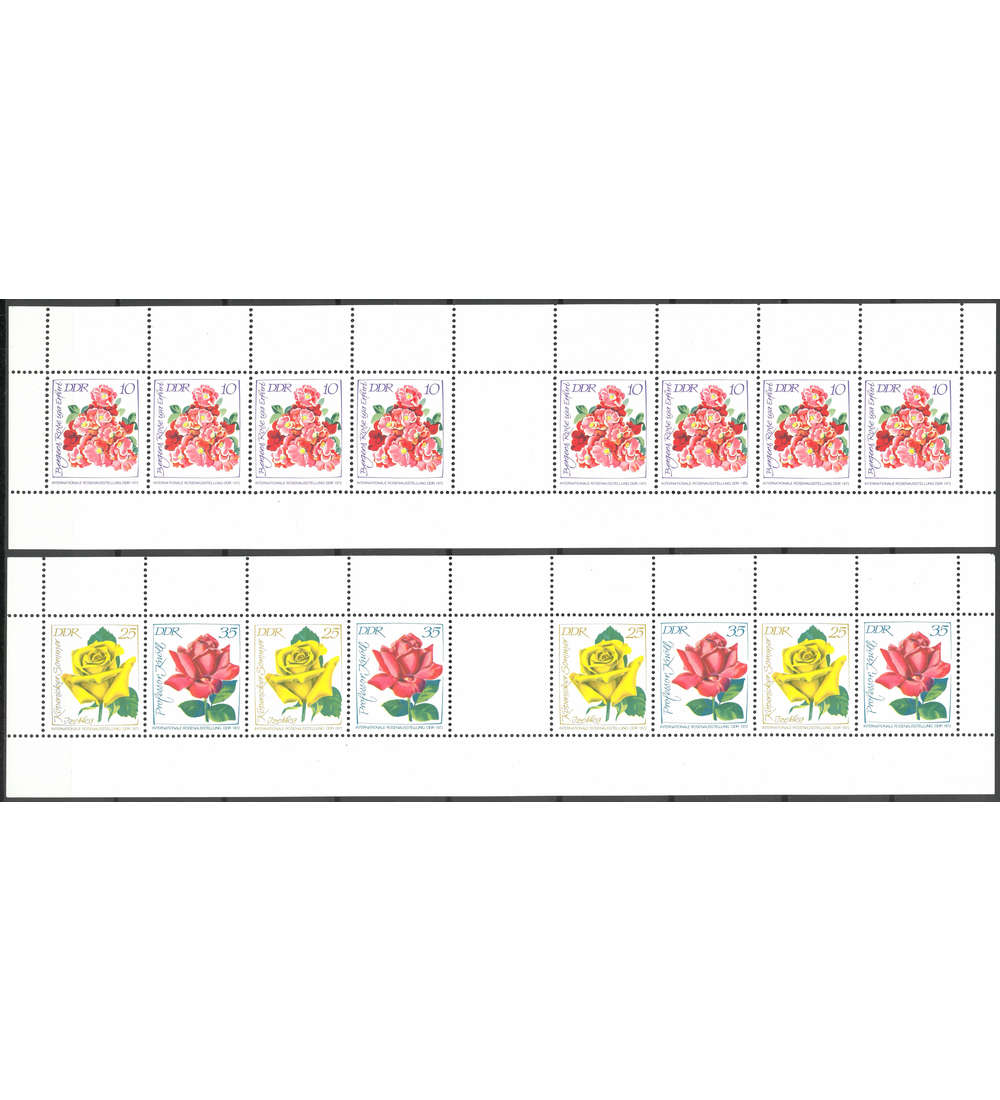 DDR Markenheftchenbogen A14C/A15C postfrisch Rosen 1972