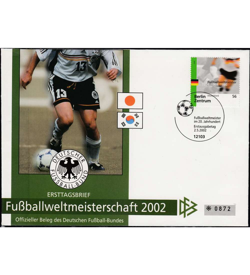 Fu�ball Sammlung 19 Marken mit 4Bl/KB+BRD FDC Mi.-Nr.2259