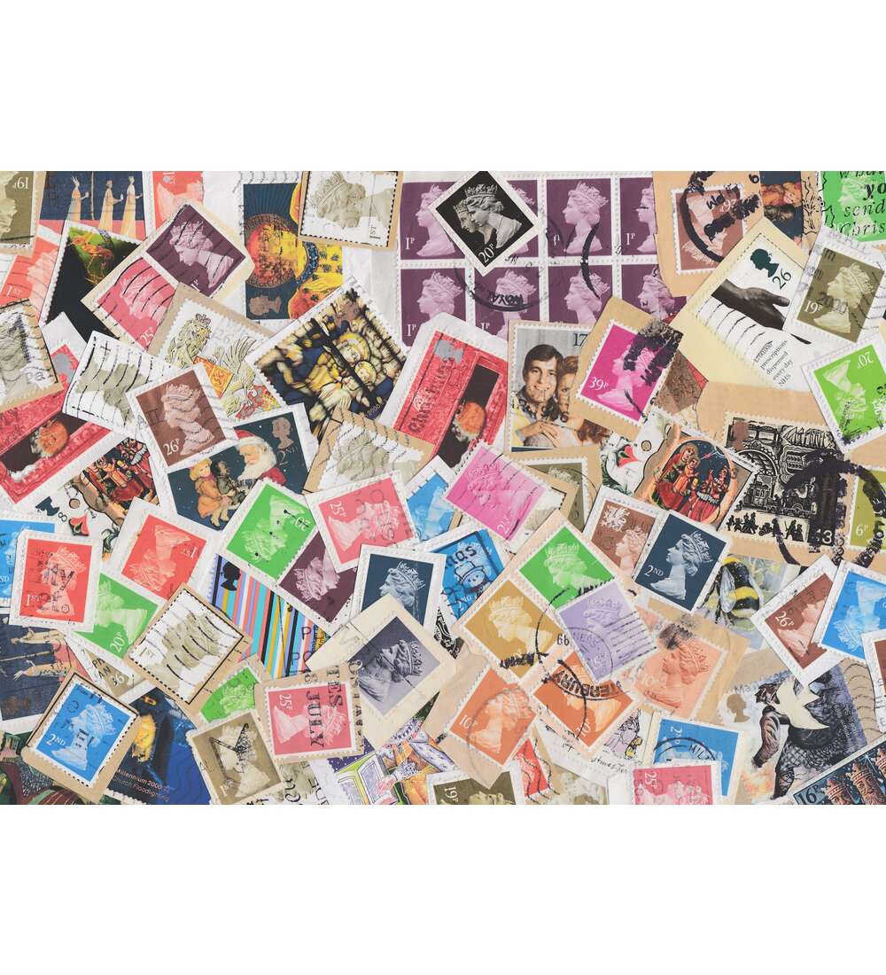 Queen Elisabeth II rund 1000 Marken  Grobritannien - Charity 250 Gramm Kiloware