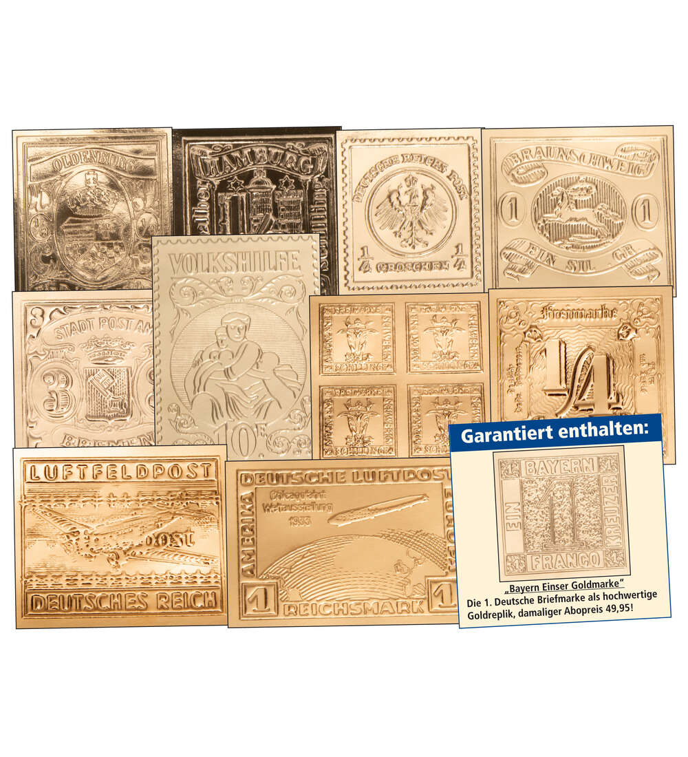 Deutschland Goldmarken mit Bayern Einser