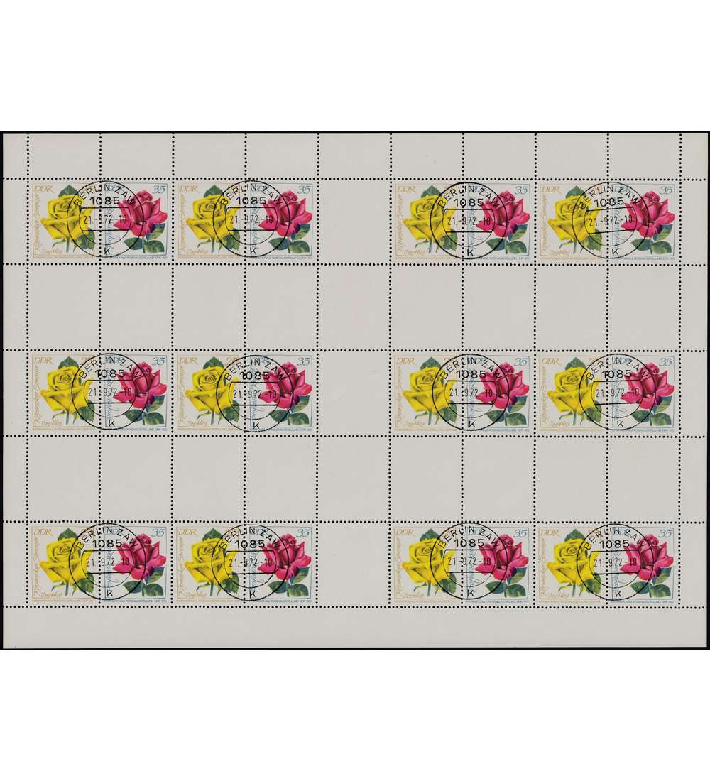 DDR Markenheftchenbogen 15C gestempelt