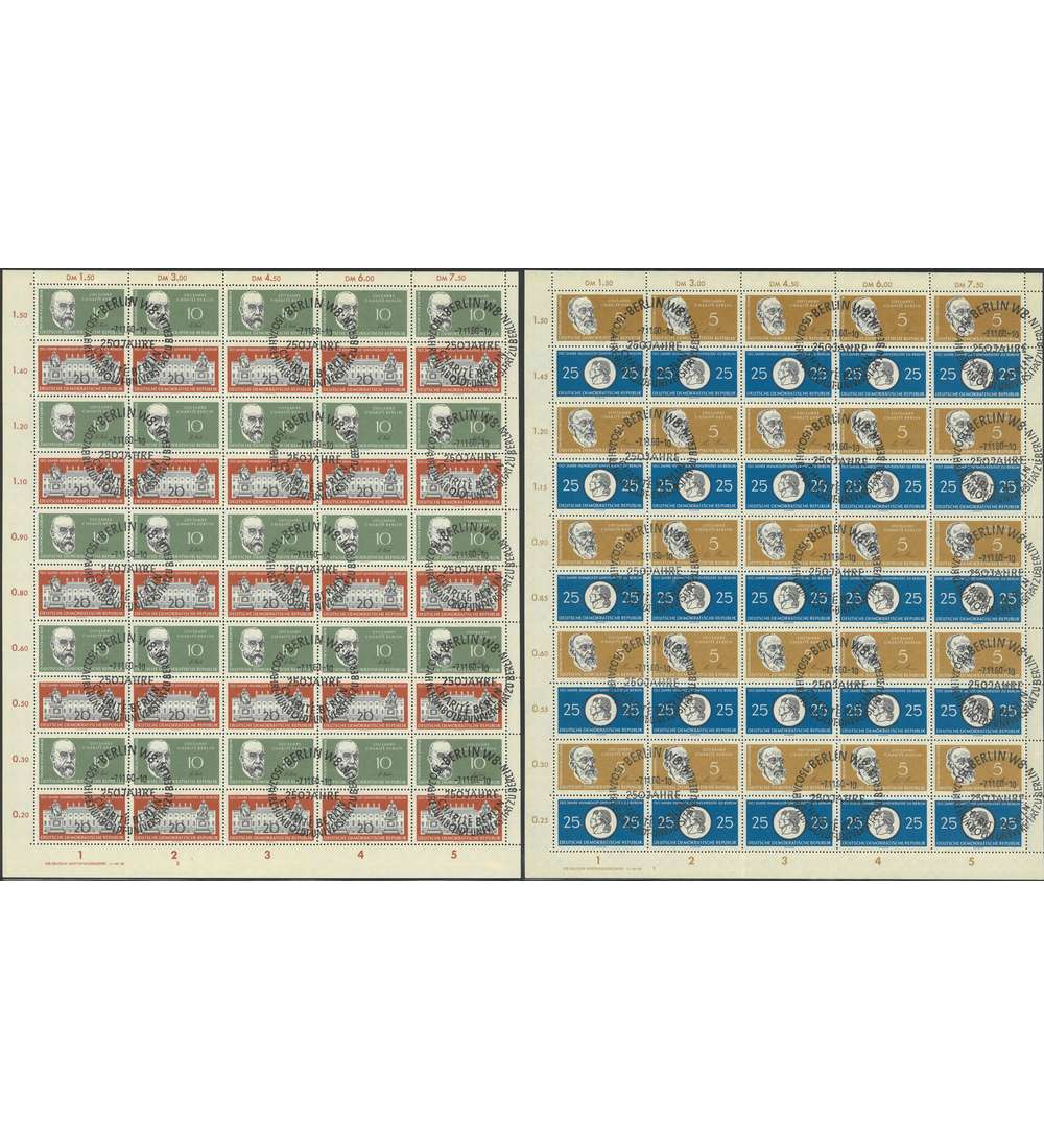 DDR ZD-Bogen Nr. 795-798       Humboldt 1960 gestempelt