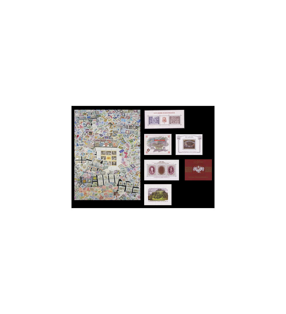 1000 verschiedene sterreich postfrisch ** plus Swarovski Block