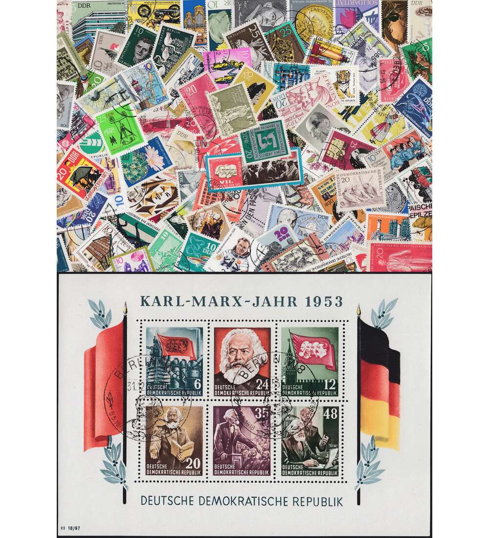 DDR Luxuskollektion mit Block 8A gestempelt