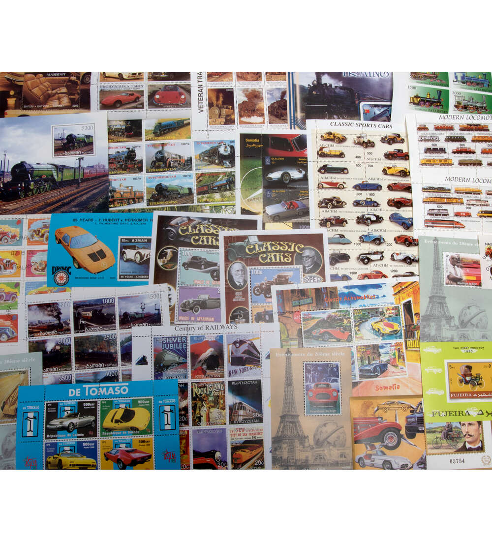 Blocks und Kleinbogen  Auto und Eisenbahn