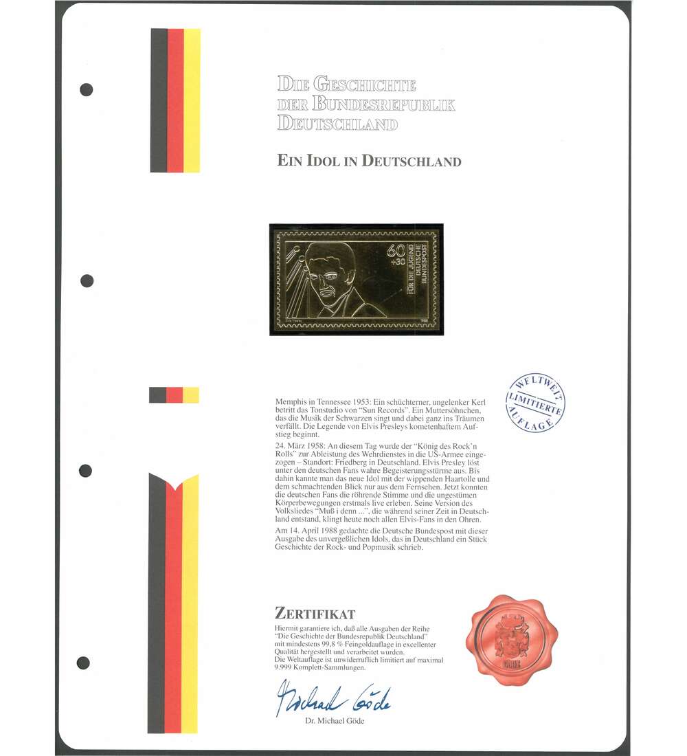Goldmarke Elvis Presley