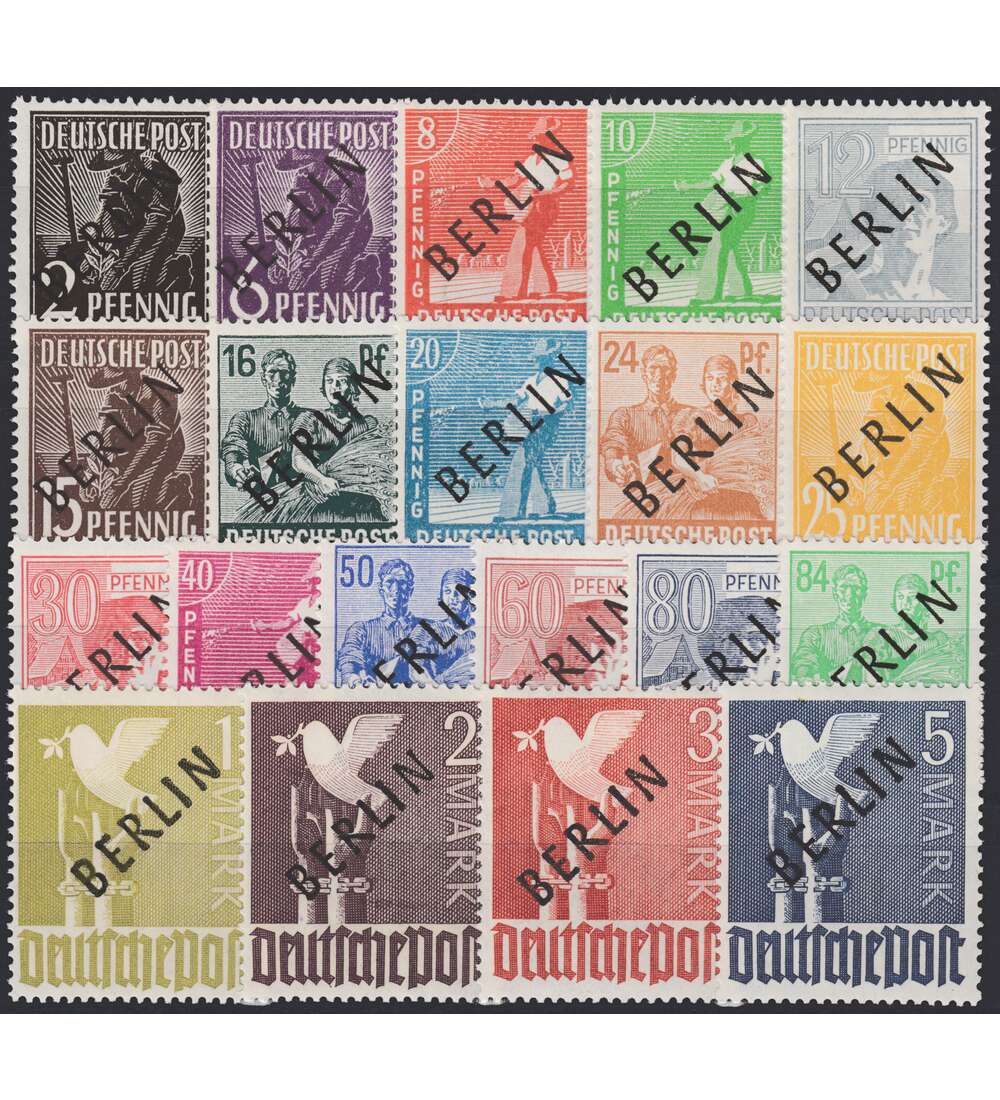 Berlin Jahrgang 1948 postfr. komplett Nr. 120 Briefmarke Goldhahn