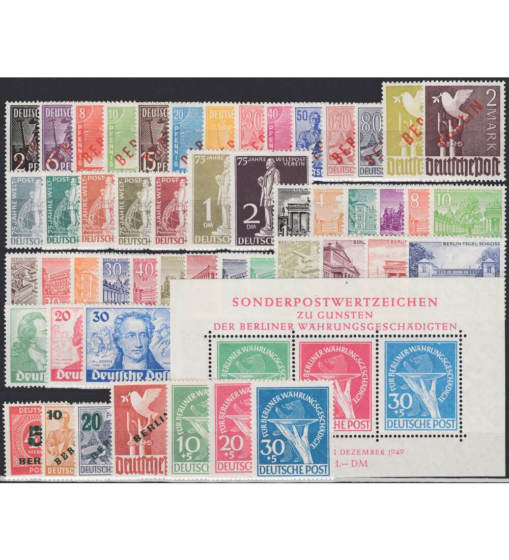 Berlin Jahrgang 1949 postfr. komplett Nr. 2170+Block 1 Briefmarke
