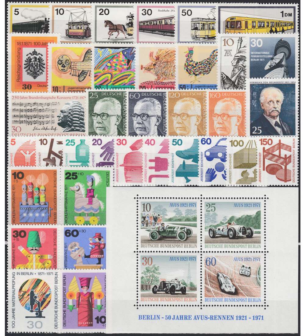 Berlin - Jahrgang 1971 postfr. komplett