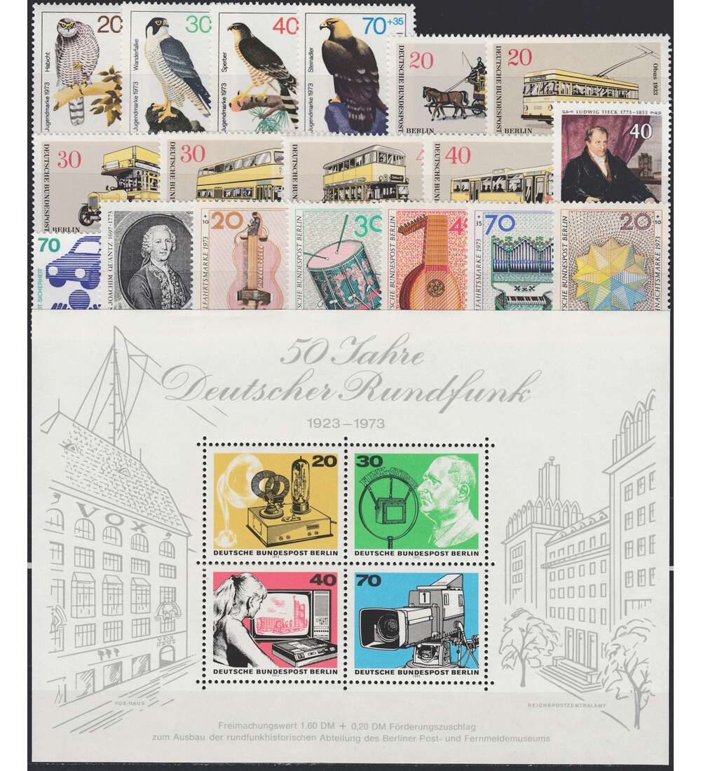 Berlin - Jahrgang 1973 postfr. komplett