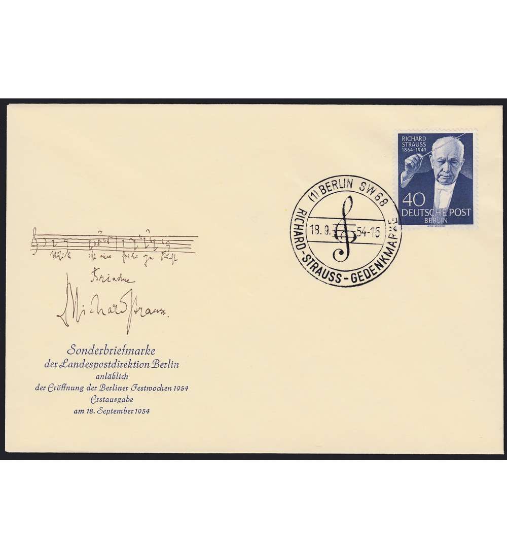 Berlin Nr. 124 FDC             Strauss