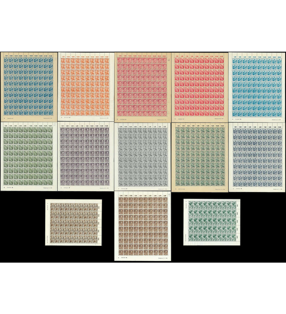 Franzsische Zone Wrttemberg Nr. 1-13 postfrisch ** Bogensatz